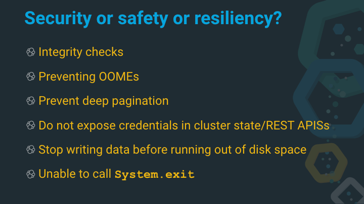 Security or safety or resiliency