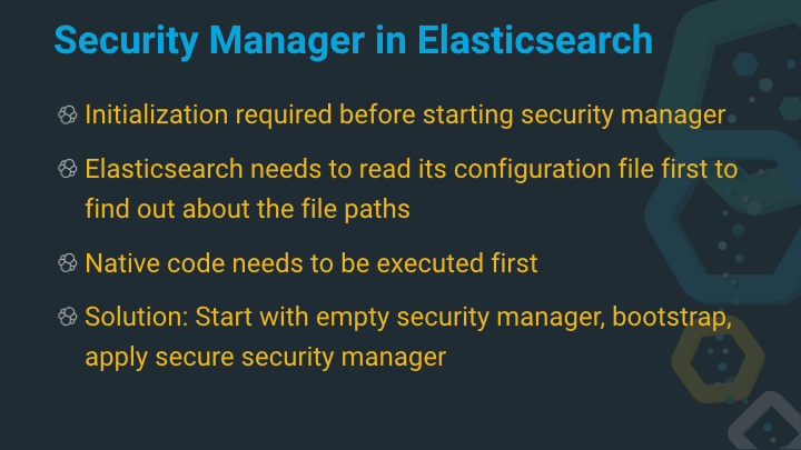 Elasticsearch and the Security Manager