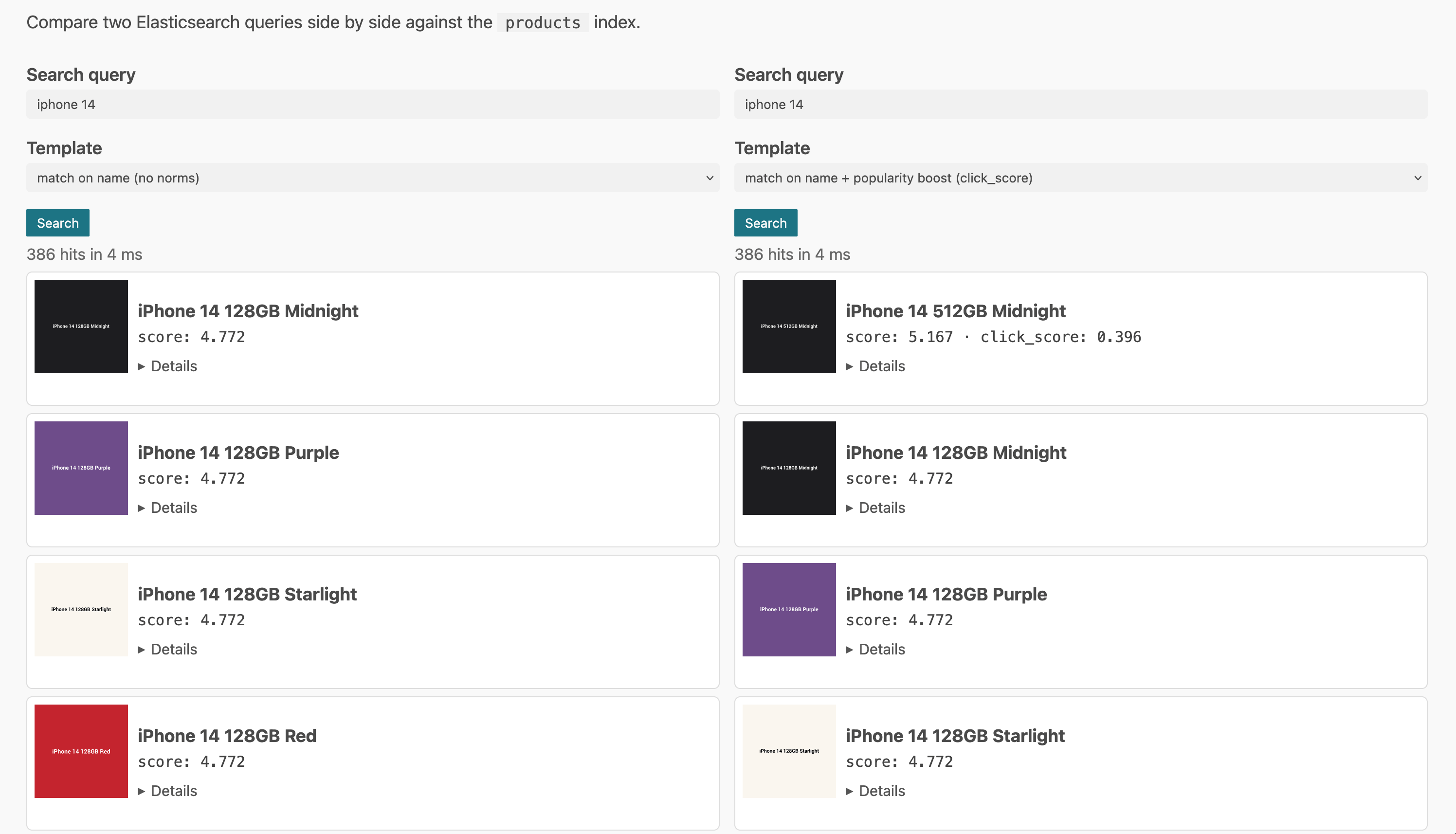Sandbox click score